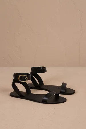 MANEBI Mamas & Papas One Band Buckle Black Sandals AU 8 (EU 39)