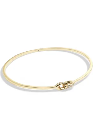 Coach Gold Tone Signature Interlock Bangle Bracelet one
