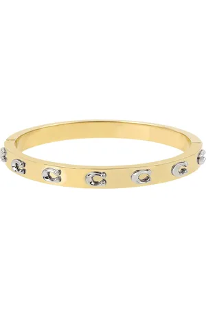 Coach Gold Tone Signature Bangle Bracelet One