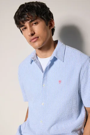 Next Stripe Seersucker Short Sleeve Shirt S