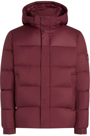 Tommy Hilfiger Mens Mix Down Hooded Puffer Jacket