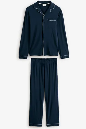 Chelsea Peers Blue TENCEL Modal Long Button Up Pyjama Set XXL