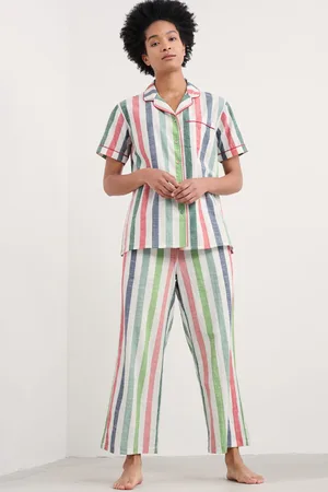 Seasalt Cornwall Green Nesting Bird Short Sleeve 100% Cotton Pyjamas AU 24