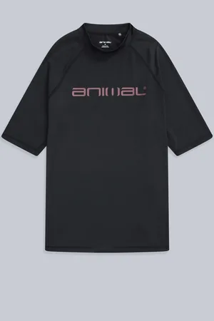 Animale Charcoal Black Mens Kai Quick Drying Rash Vest XXL