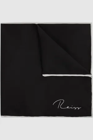 Reiss Mens Ceremony Plain Silk Pocket Square