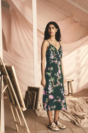 Cath Kidston Dark Green Slip Dress Pyjamas AU 14