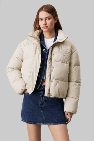 Calvin Klein Womens Chenille Monologo Puffer Jacket