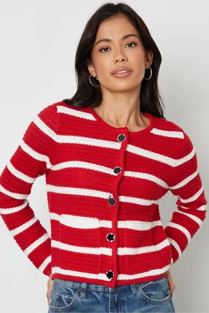 Threadbare Red Button Up Knitted Cardigan AU 12