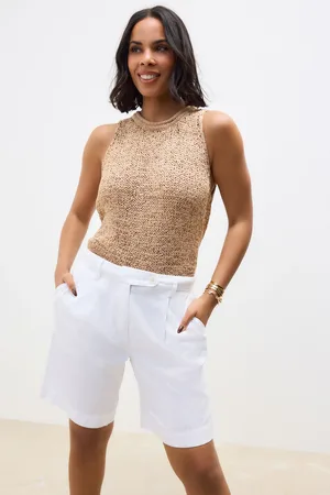 Next Linen Rich City Knee Shorts AU 20 L