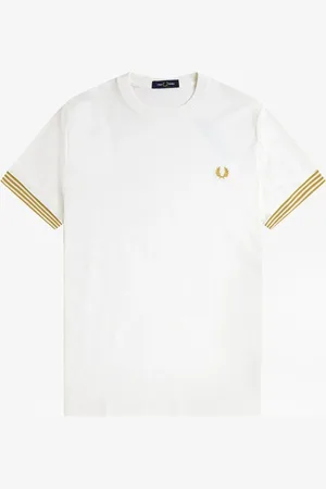 Fred Perry Striped Cuff T-Shirt XXL