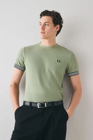 Fred Perry Striped Cuff T-Shirt L