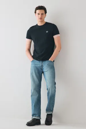 Fred Perry Striped Cuff T-Shirt S