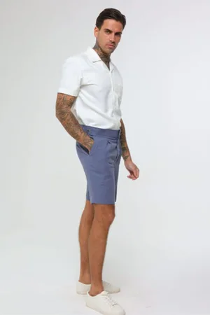 Harry Brown Decorate Cotton Linen Blend Shorts 28