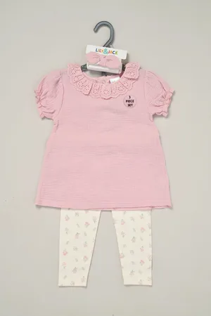 LILY & JACK Pink Printed 100% Cotton Top and Legging Set 4 Years (104cm)