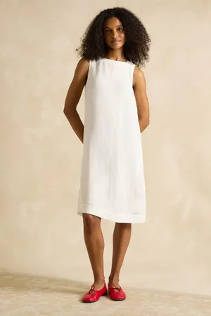 Joules Delphine Linen Blend Shift Dress AU 8