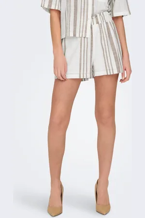 JDY Stripe 100% Cotton Blend Shorts AU 10