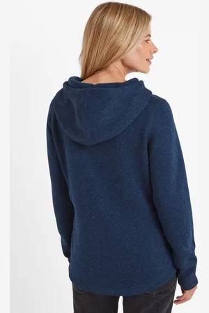 Tog 24 Blue Womens Acer Knitlook Fleece Hoodie AU 8