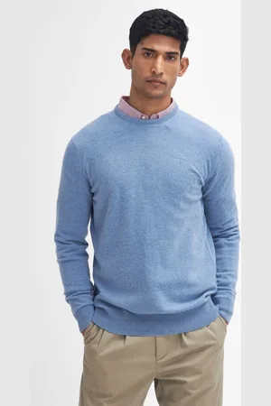 Barbour Blue Essential Wool Crew Sweatshirt XL