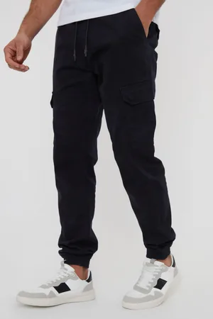 Threadbare Mens Cotton Jogger Style Cargo Trousers With Stretch