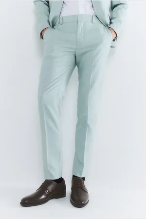River Island Green Sharkskin Suit Trousers 38W x 31L (UK 38 R)