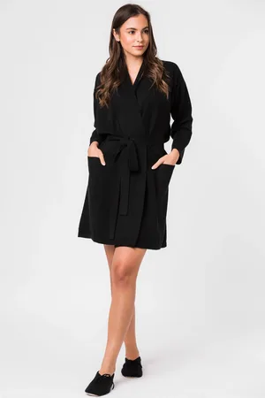 PURE LUXURIES LONDON Hallbeck Cashmere & Merino Wool Dressing Gown M