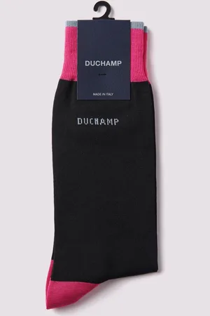 Duchamp Black Heel Toe Socks M-L