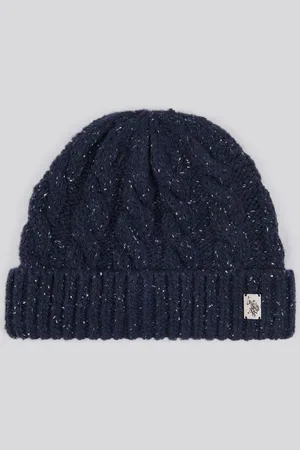U.S. Polo Assn. Mens U. S. Polo Assn Dark Cable Knit Beanie