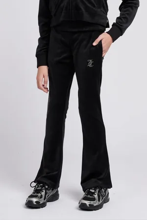Juicy Couture Black Girls Fold Over Waist Joggers 12