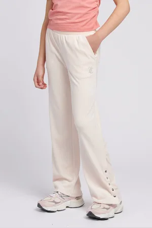 Juicy Couture Cream Girls Velour Straight Leg Joggers 10