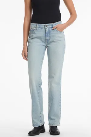 Guess Light Blue Denim Mid Rise Straight Leg Jeans 34W x 31L (UK 34 R)