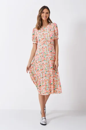 J.Crew Company Scarlet Jersey Printed Tea Dress AU 14