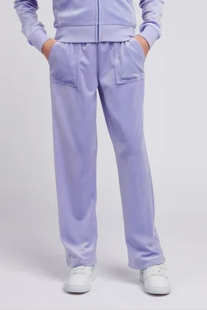 Juicy Couture Purple Girls Diamante Wide Leg Joggers 15