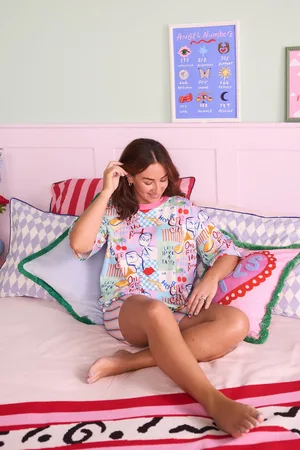 Eleanor Bowmer Print T-Shirt and Shorts Pyjamas Set AU 24