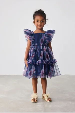 Ted Baker Floral Crinkle Mesh Frill Dress 2