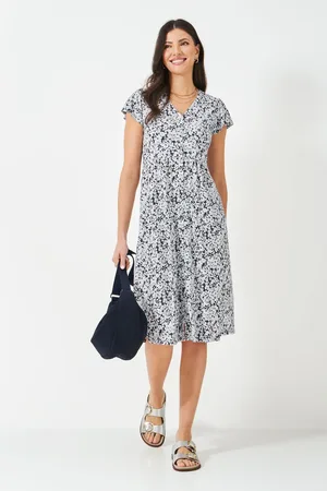 J.Crew Alyssia Button Through Jersey Dress AU 18