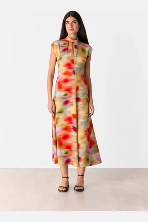 Whistles Photographic Flower Midi Dress AU 6