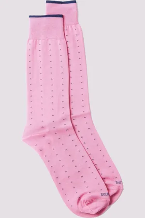 Duchamp Pink Mens Dotted Socks S/M