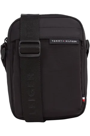 Tommy Hilfiger Mens Black Repreve Mini Reporter Bag