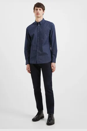 French Connection 100% Cotton Micro Print Long Sleeve Shirt S