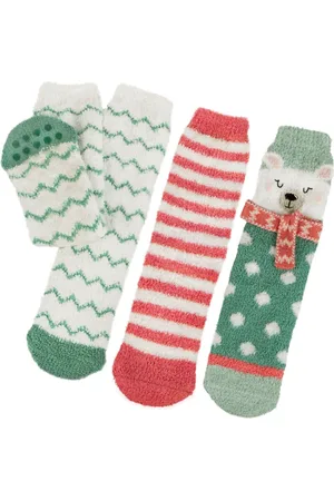 Totes Womens Ladies Super Soft Cosy Slipper Socks 3 Pack