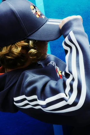 adidas Girls Navy/White 100% Cotton Disney Mickey Mouse Cap