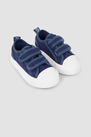 JoJo Maman Bébé Boys Navy Canvas Pumps
