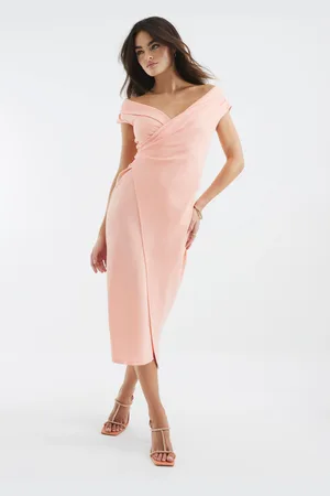 River Island Asymetric Wrap Midi Dress L