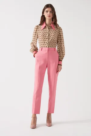 LK Bennett Pink Aimee Desert Cigarette Leg Trousers AU 6