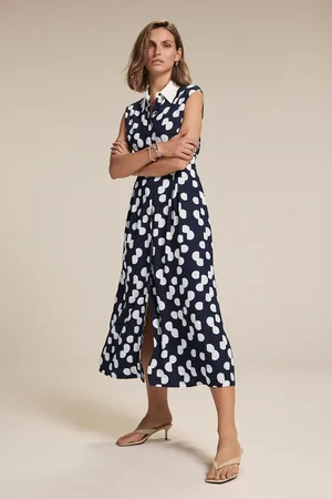 mint&berry Polka Dot Shirt Midi Dress AU 14