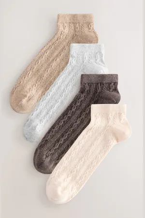Next Neutral Cable Trainer Socks 4 Pack One