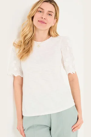 Fat Face FatFace Ivory Pretty Broderie Top 12