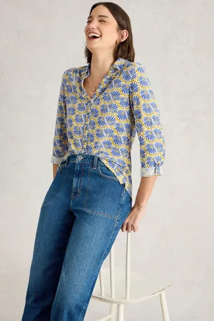 White Stuff Annie Jersey 100% Cotton Shirt AU 14
