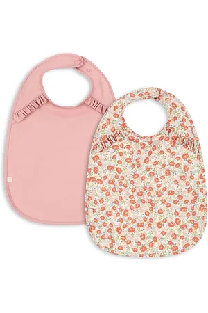 Konges Sløjd Red Dinner Bibs 2 Pack With Frill one