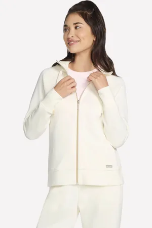Skechers White Skechluxe Elevate Hooded Jacket S